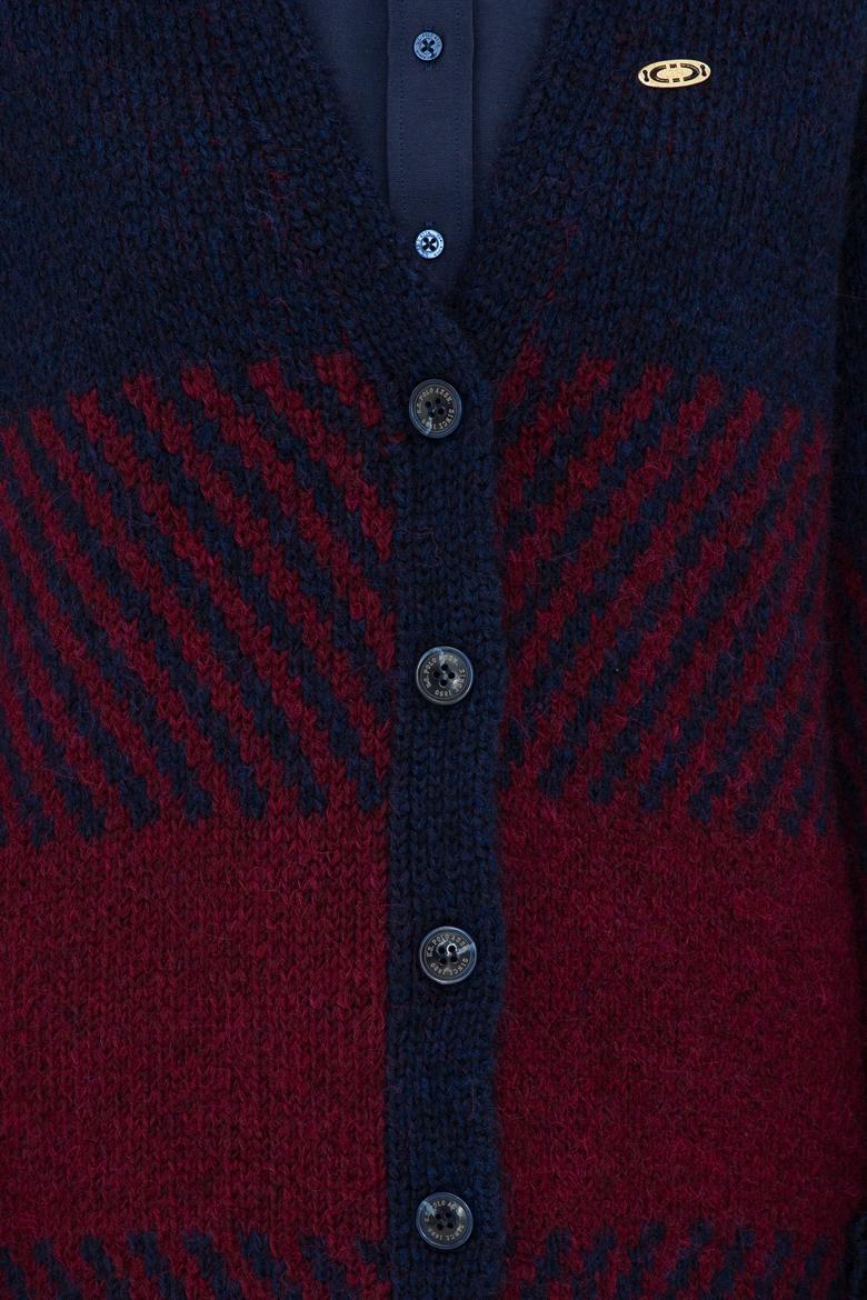 Kadın Lacivert Triko Hırka - 50237726008