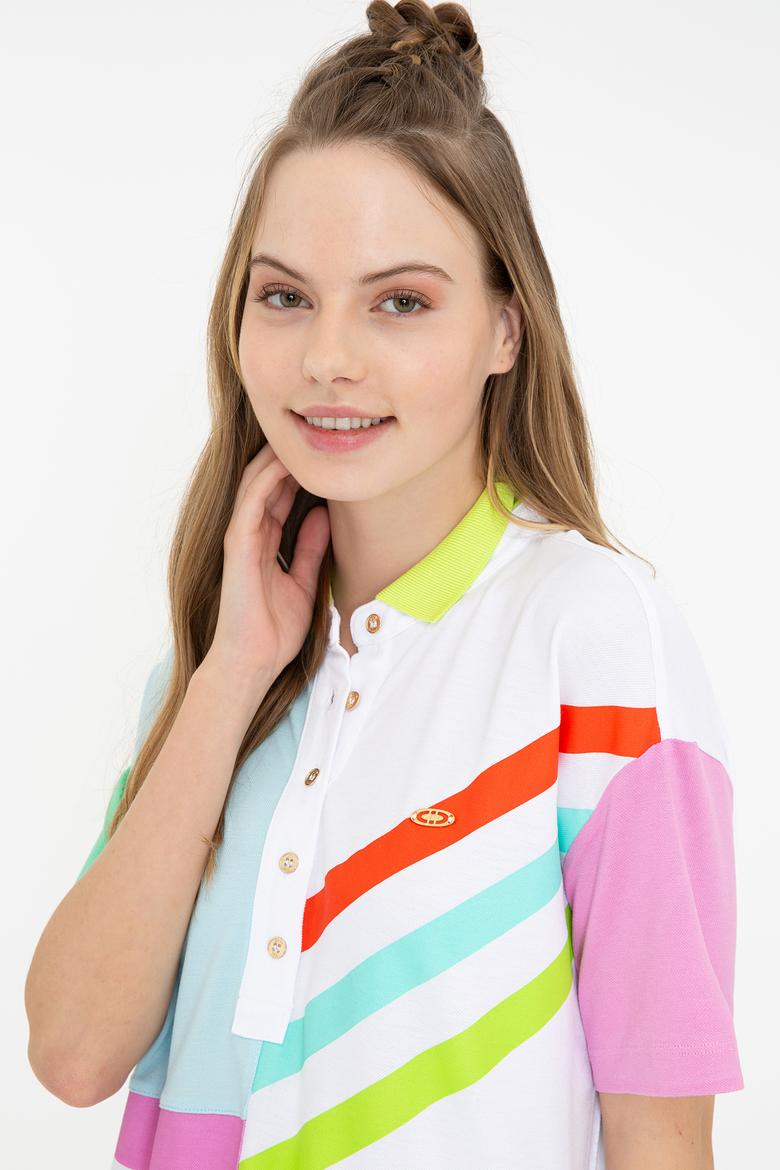 Kadın Beyaz Tişört - 50234598005