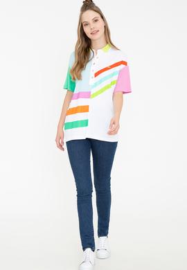 Kadın Beyaz Tişört - 50234598005
