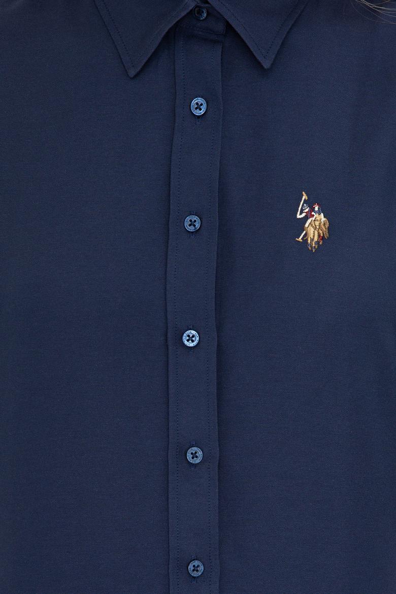 Kadın Lacivert Uzun Kollu Basic Gömlek - 50236818042