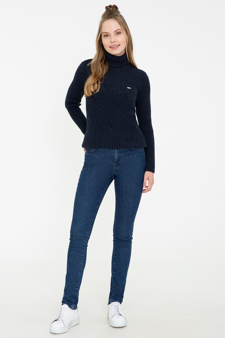 Kadın Lacivert Triko Kazak - 50244729013