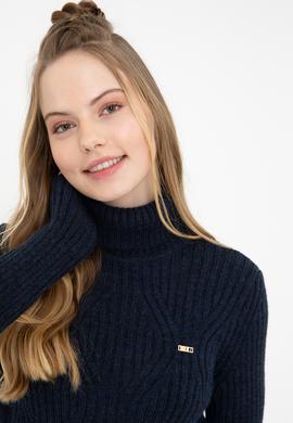 Kadın Lacivert Triko Kazak - 50244729013