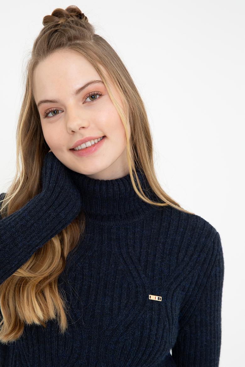 Kadın Lacivert Triko Kazak - 50244729013