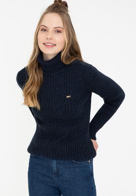 Kadın Lacivert Triko Kazak - 50244729013