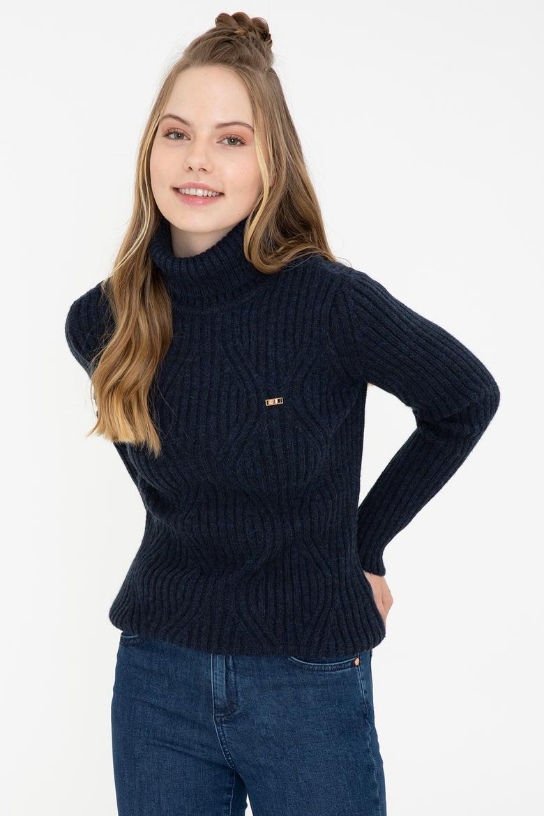 Kadın Lacivert Triko Kazak - 50244729013