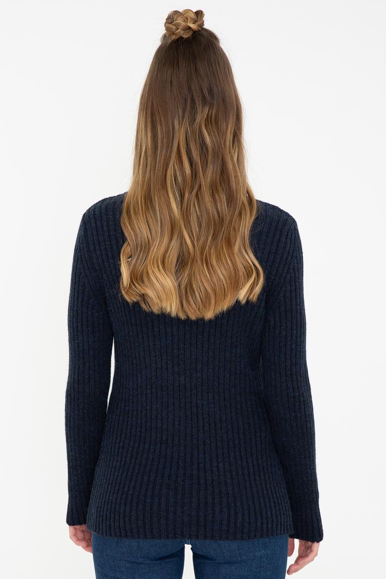 Kadın Lacivert Triko Kazak - 50244729013