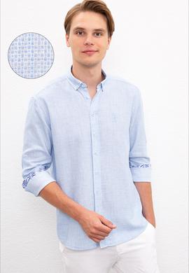 Erkek Mavi Gömlek Uzunkol - 50218624003
