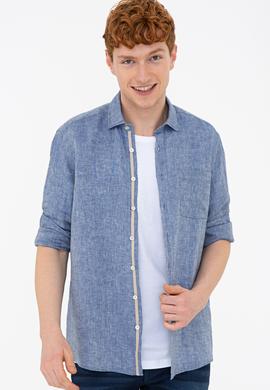 Erkek Lacivert Gömlek Uzunkol - 50232890005