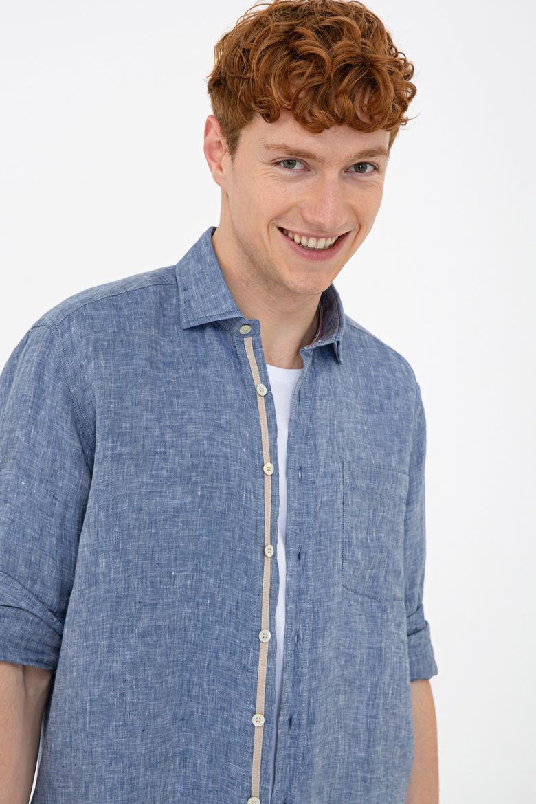 Erkek Lacivert Gömlek Uzunkol - 50232890005