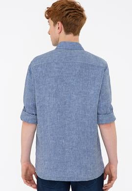 Erkek Lacivert Gömlek Uzunkol - 50232890005