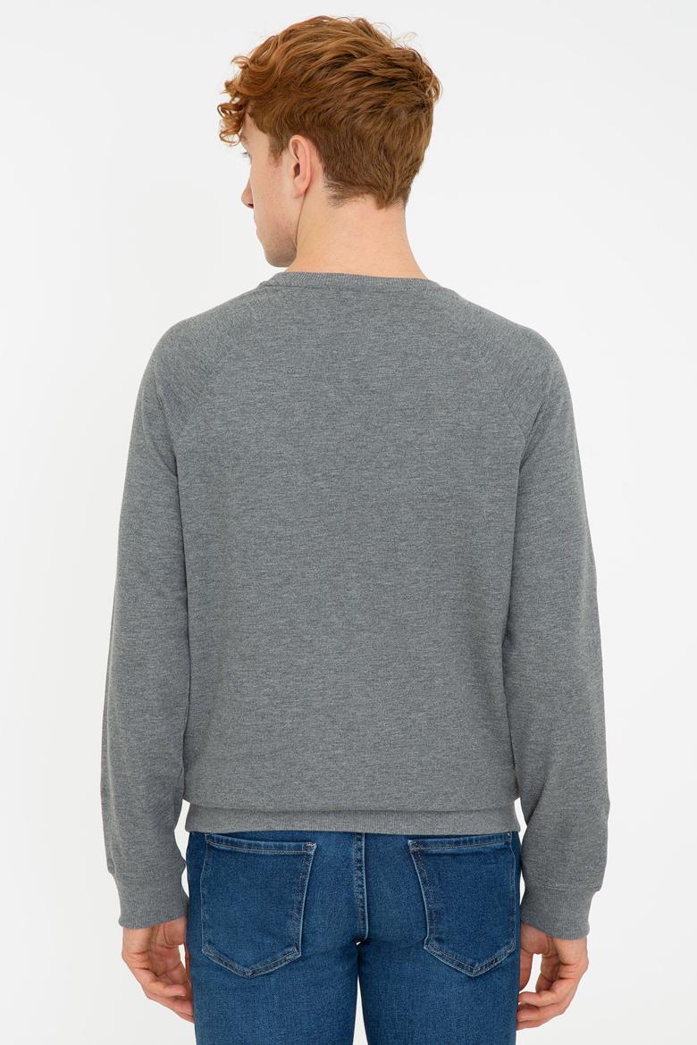 Erkek Antrasit Melanj Basic Sweatshirt - 50244467037