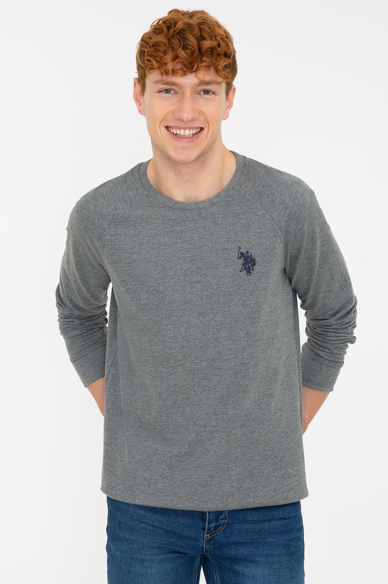 Erkek Antrasit Melanj Basic Sweatshirt