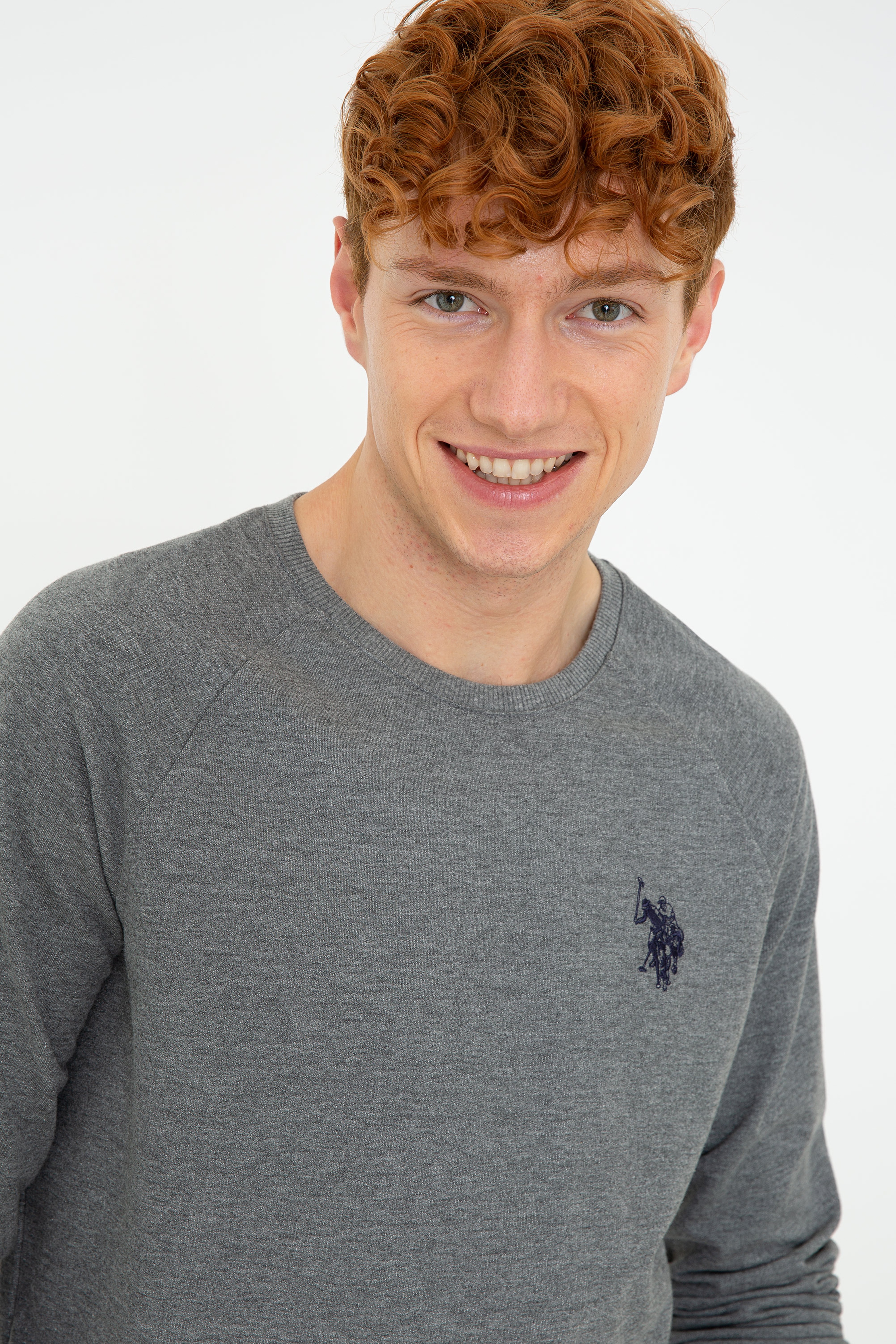 Erkek Antrasit Melanj Basic Sweatshirt - Image 2