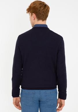 Erkek Lacivert Basic Kazak - 50237037026