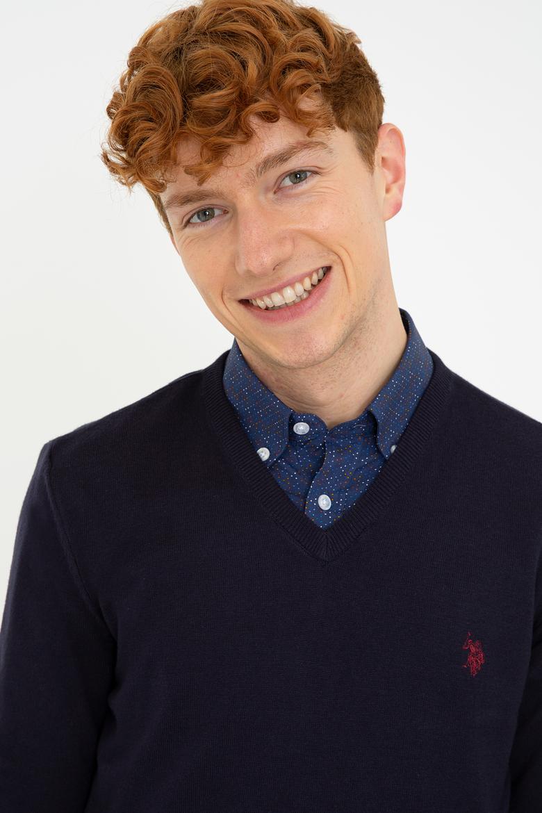 Erkek Lacivert Basic Kazak - 50237037026