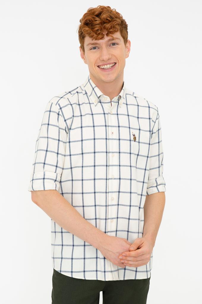 Erkek Krem Gömlek Uzunkol