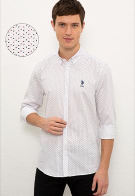 Erkek Bordo Uzun Kollu Gömlek - 50226697005