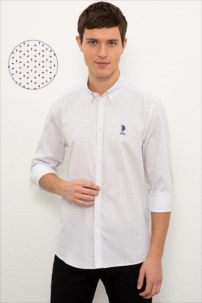 Erkek Bordo Uzun Kollu Gömlek