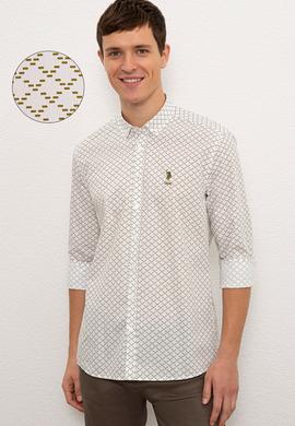 Erkek Beyaz Uzun Kollu Gömlek - 50226605023