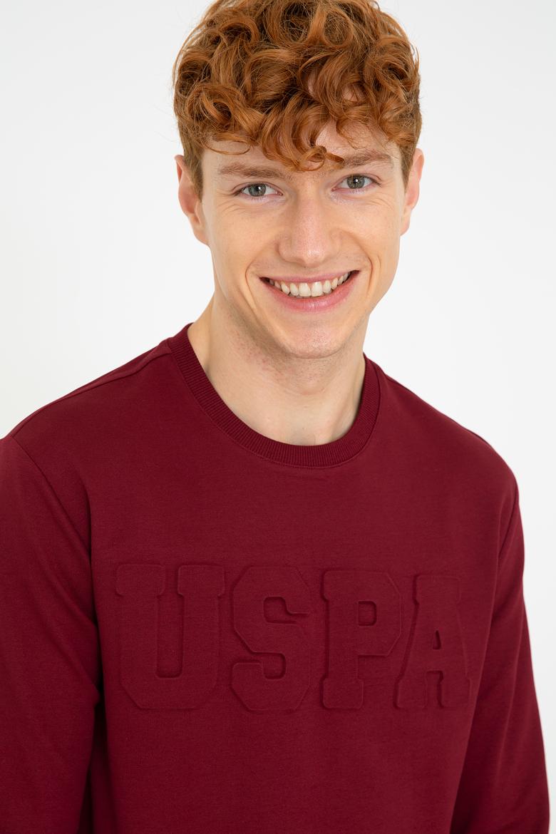 Erkek Bordo Basic Sweatshirt - 50237233080