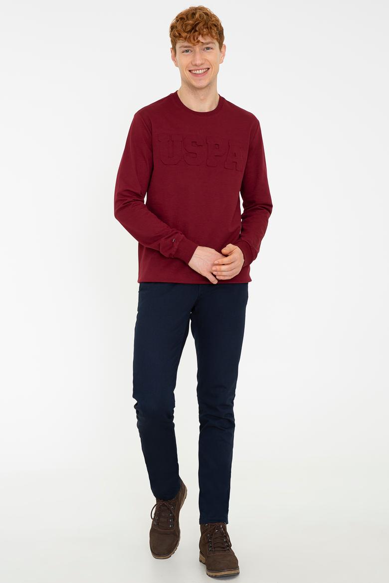 Erkek Bordo Basic Sweatshirt - 50237233080