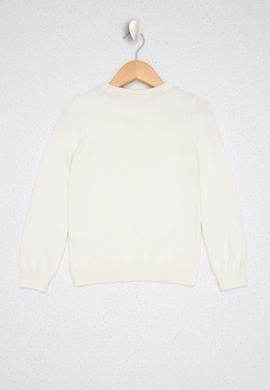 Kız Çocuk Krem Triko Kazak - 50237167030