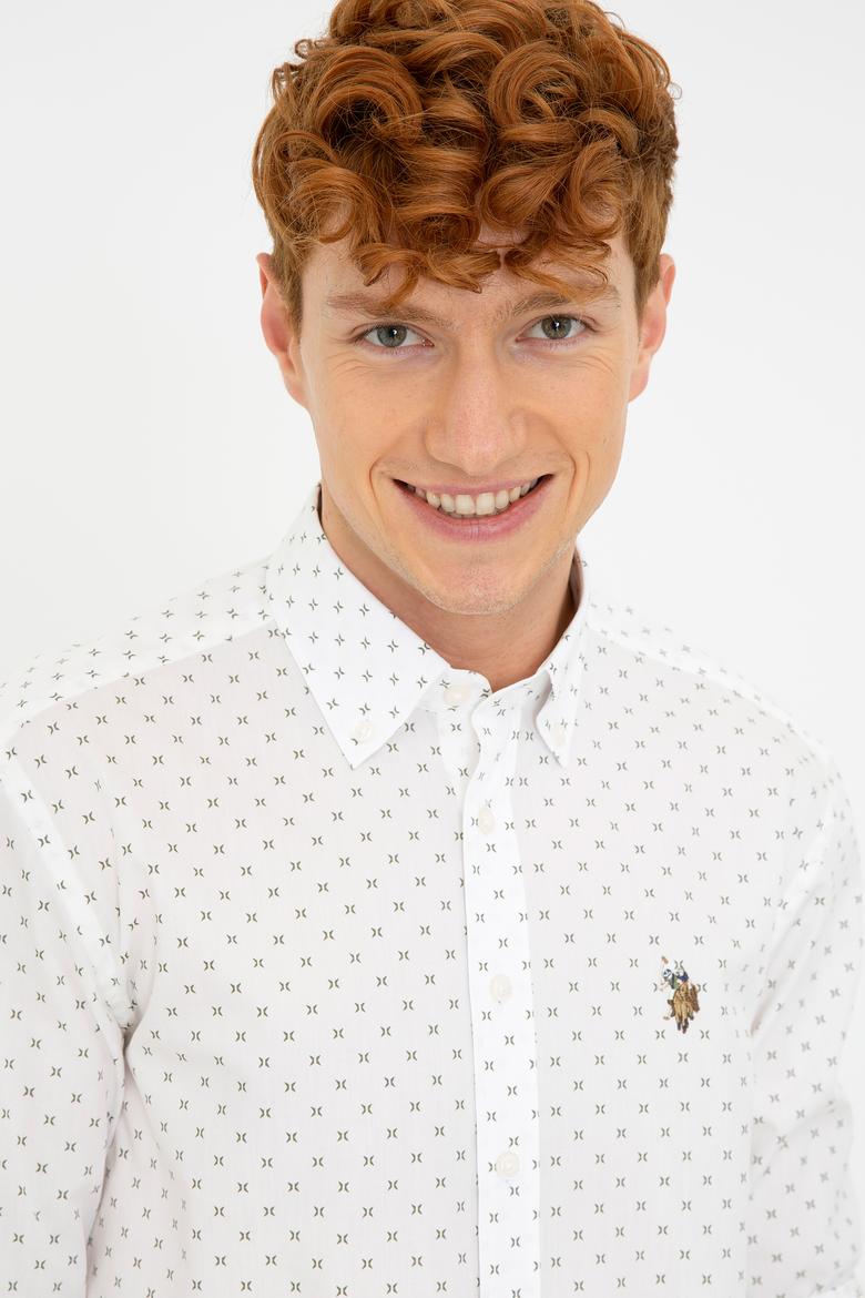 Erkek Beyaz Gömlek Uzunkol - 50238399018