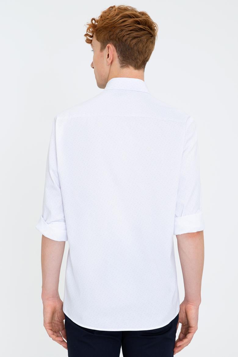 Erkek Beyaz Uzun Kollu Gömlek - 50238403005