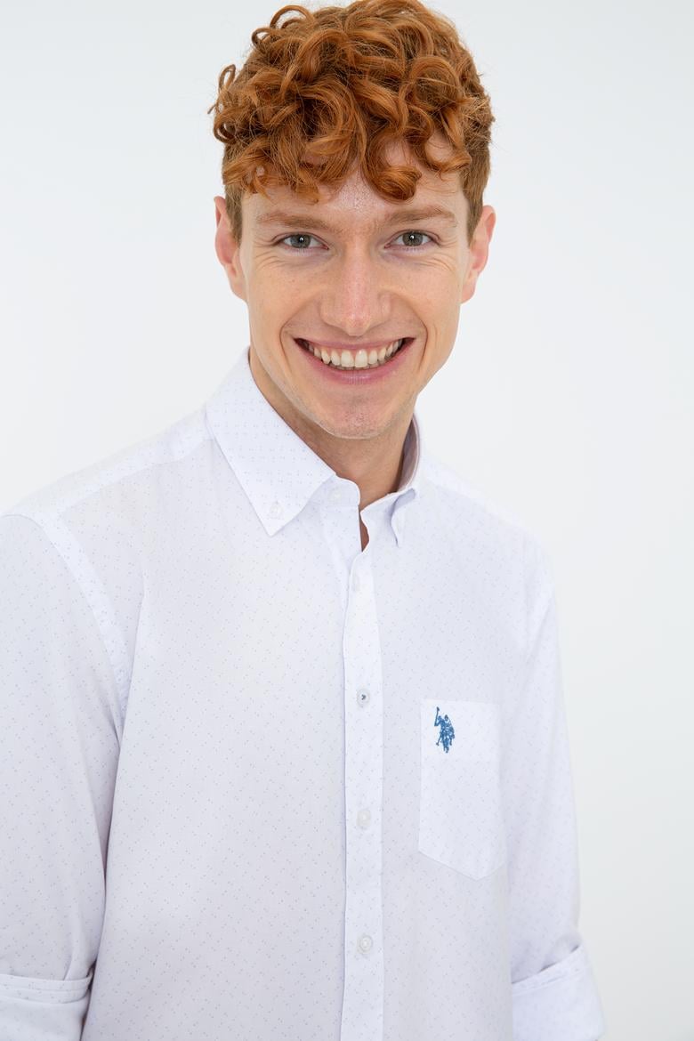 Erkek Beyaz Uzun Kollu Gömlek - 50238403005