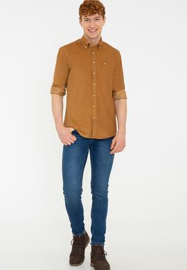 Erkek Hardal Uzun Kollu Gömlek - 50237877038