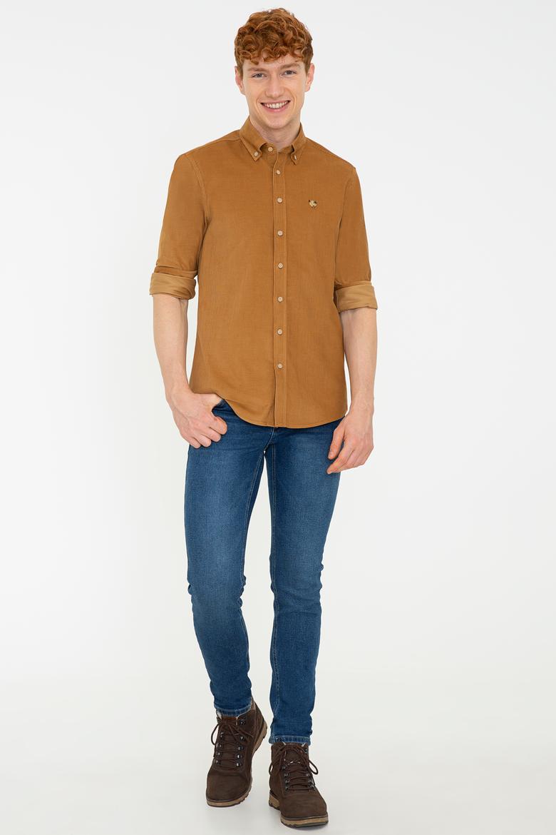 Erkek Hardal Uzun Kollu Gömlek - 50237877038