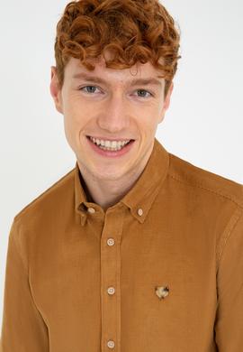 Erkek Hardal Uzun Kollu Gömlek - 50237877038