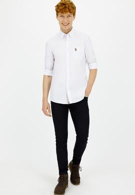 Erkek Beyaz Uzun Kollu Gömlek - 50238383006