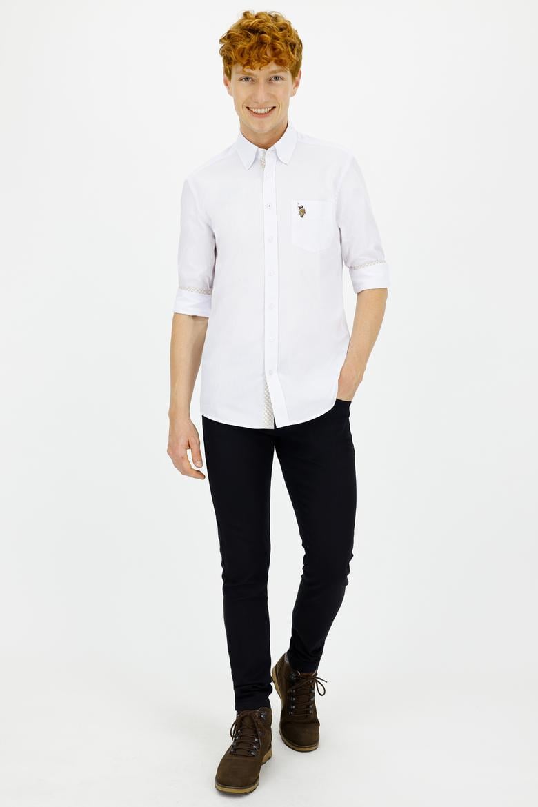Erkek Beyaz Uzun Kollu Gömlek - 50238383006
