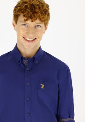 Erkek Lacivert Uzun Kollu Gömlek - 50238383013