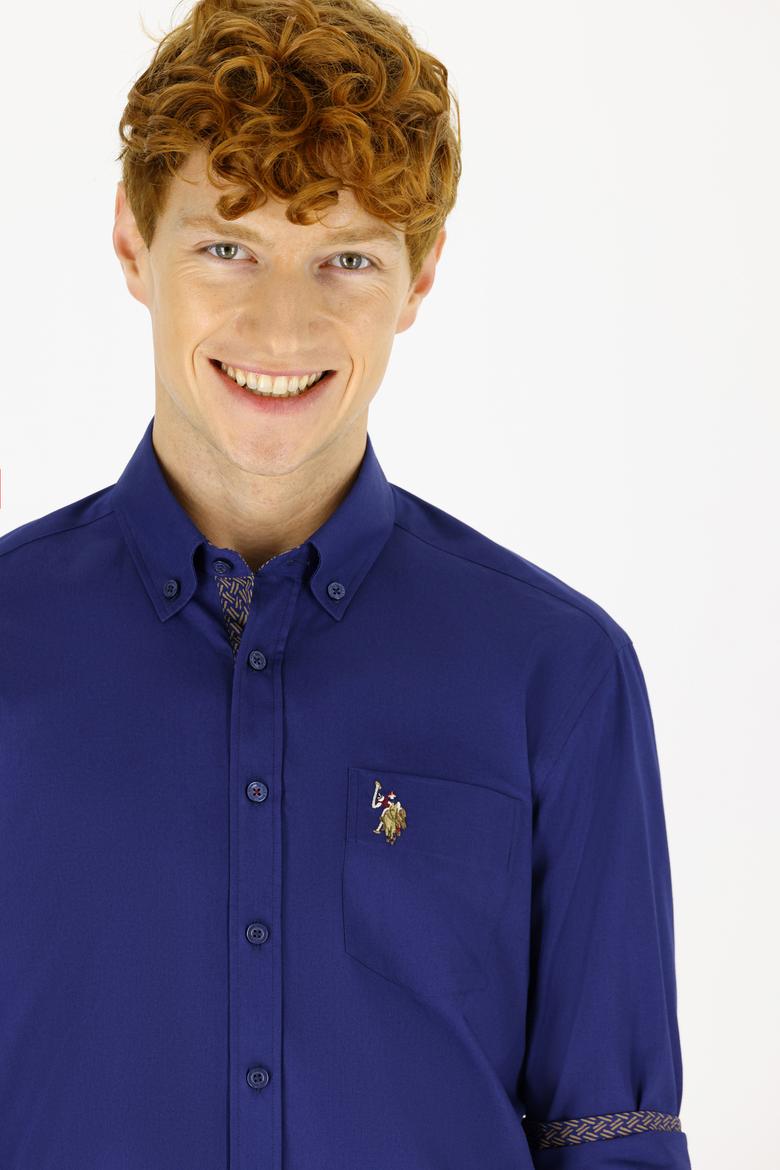 Erkek Lacivert Uzun Kollu Gömlek - 50238383013