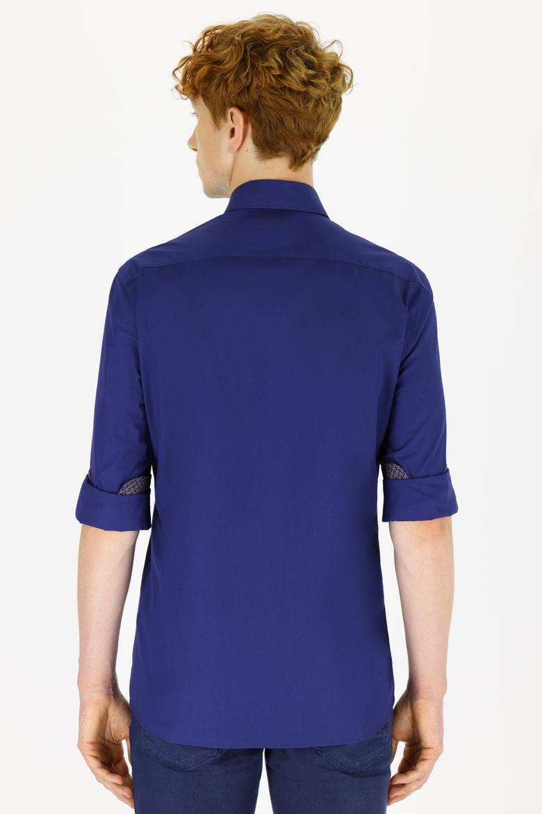 Erkek Lacivert Uzun Kollu Gömlek - 50238383013