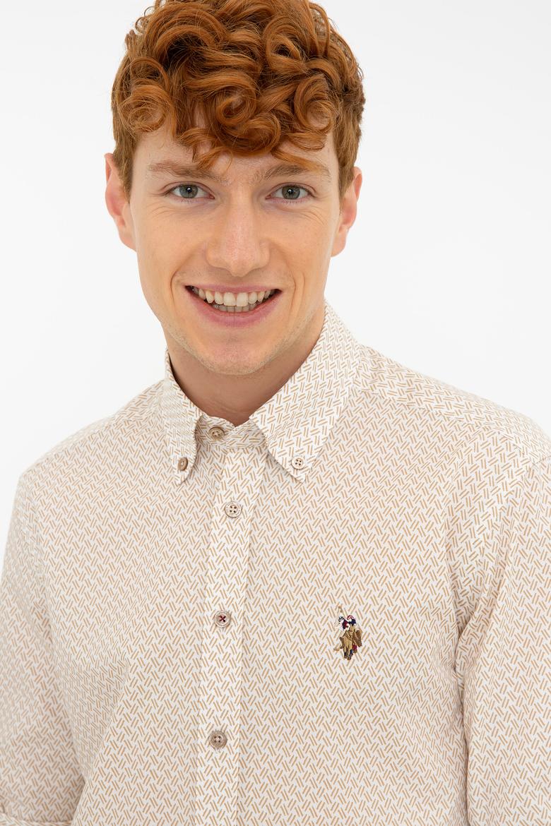 Erkek Camel Uzun Kollu Gömlek - 50238385009