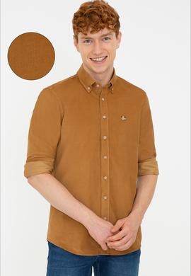 Erkek Hardal Uzun Kollu Gömlek - 50237877038