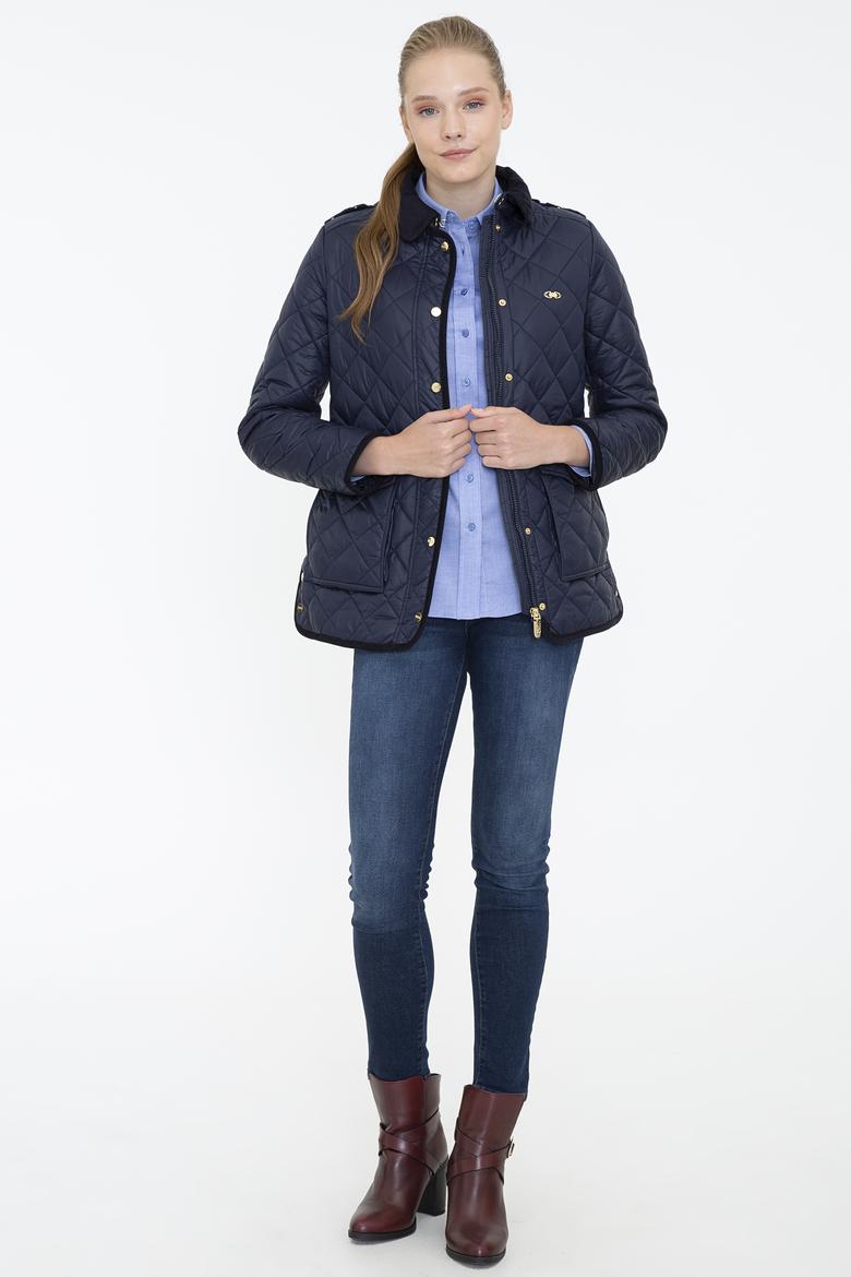 Kadın Lacivert Kaban - 50237883003