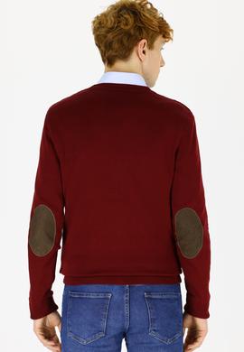 Erkek Bordo Basic Triko Hırka - 50236966015