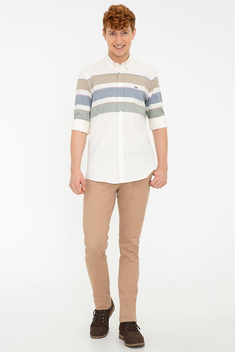 Erkek Krem Gömlek Uzunkol - 50238401001