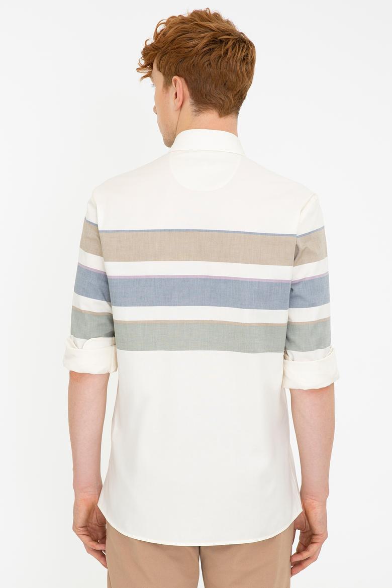 Erkek Krem Gömlek Uzunkol - 50238401001