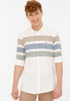 Erkek Krem Gömlek Uzunkol - 50238401001