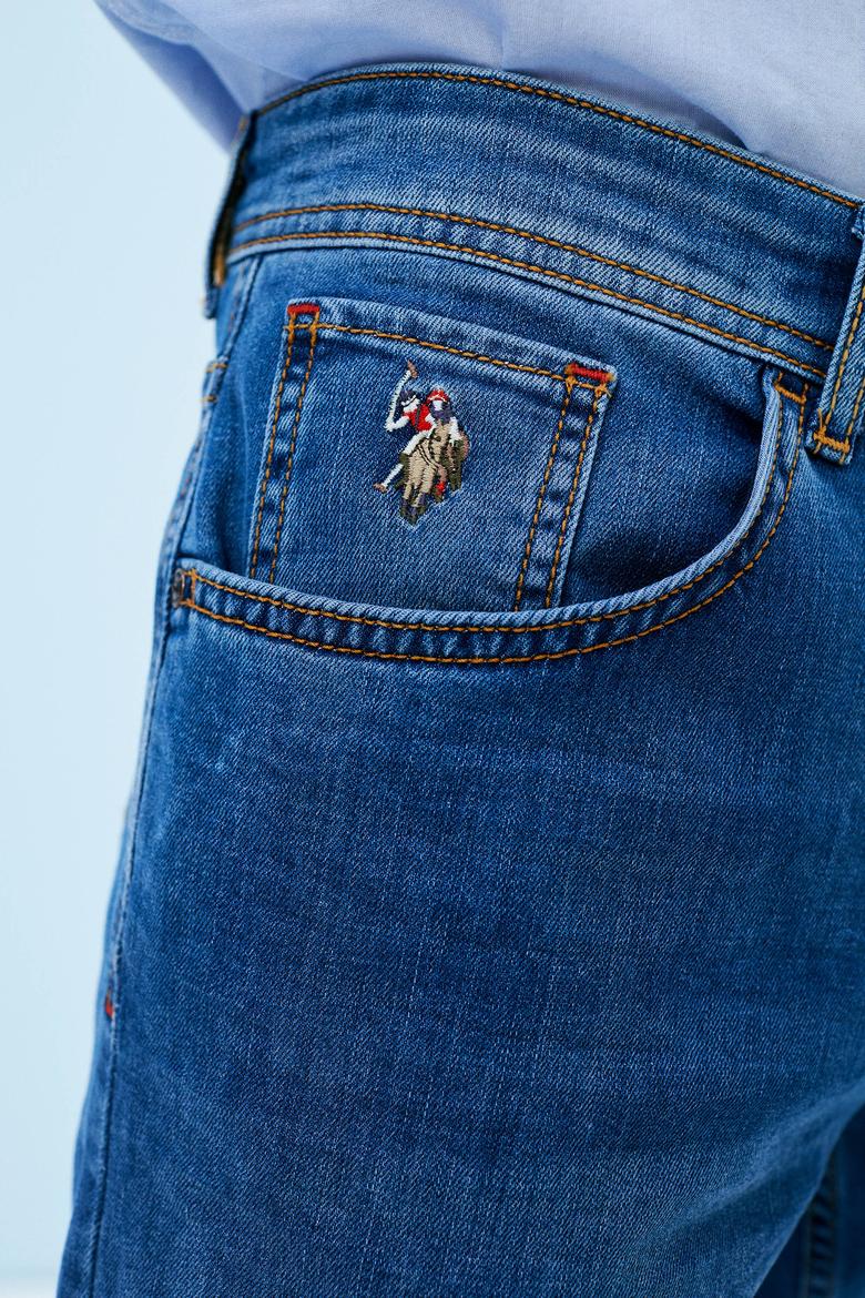 Erkek Mavi Denim Pantolon - 50232665015