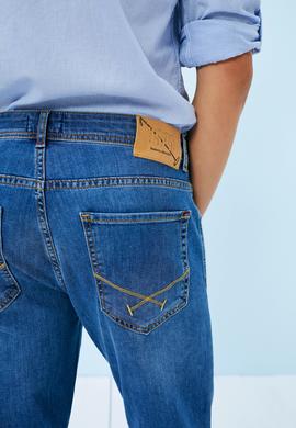 Erkek Mavi Denim Pantolon - 50232665015