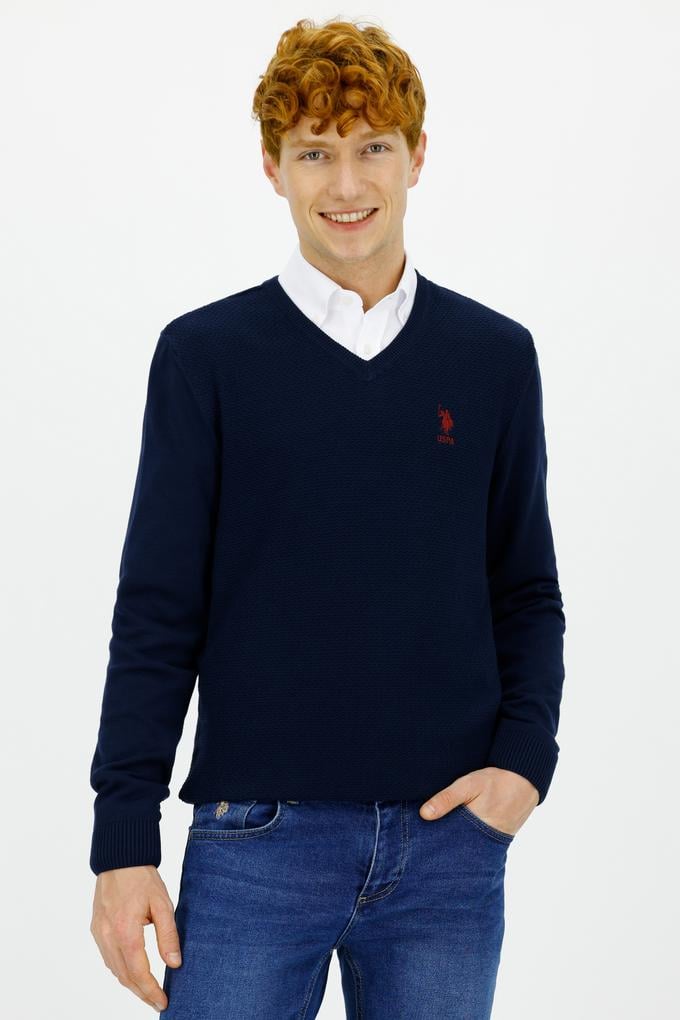 Erkek Lacivert Basic Kazak