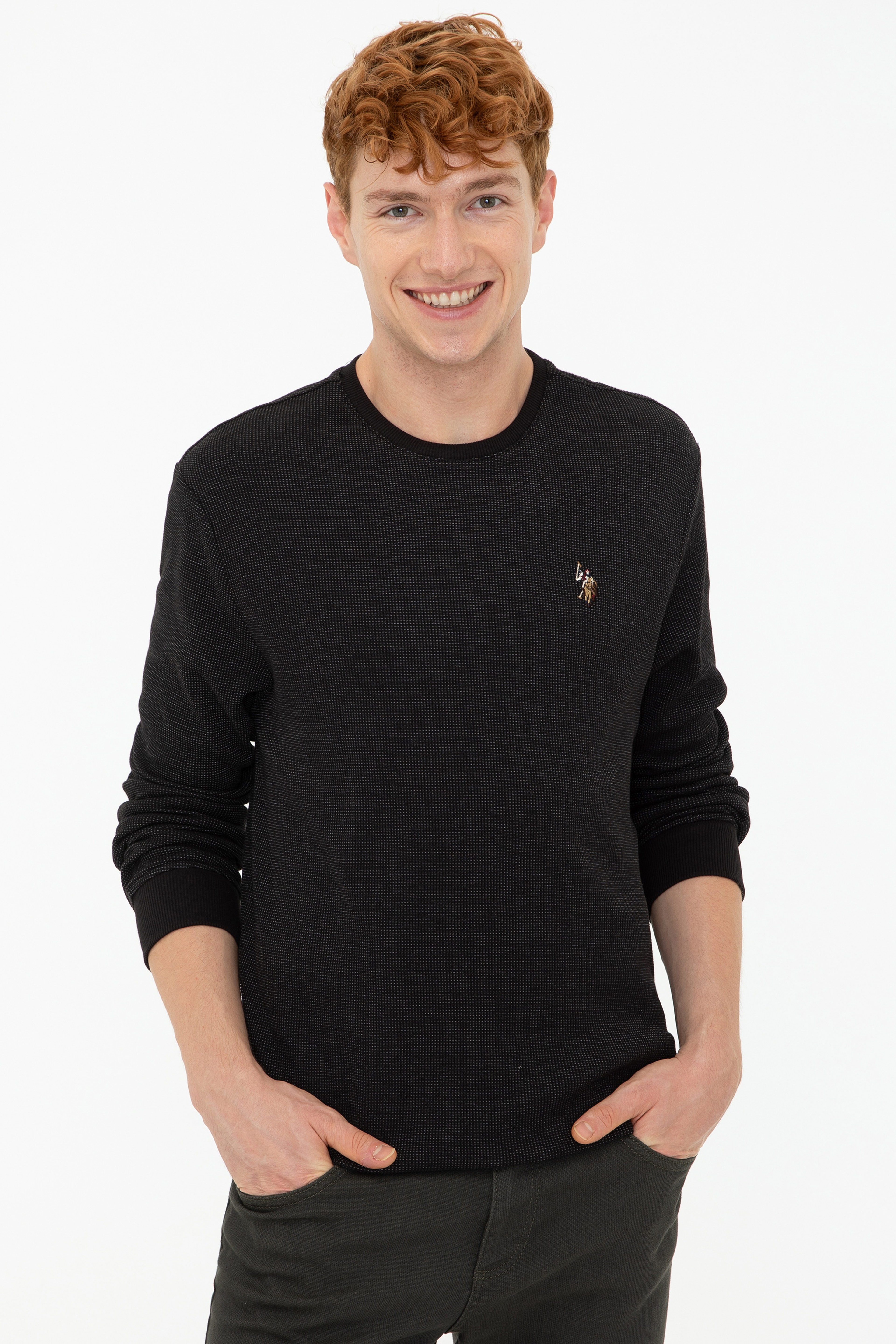 Erkek Siyah Sweatshirt - Image 1