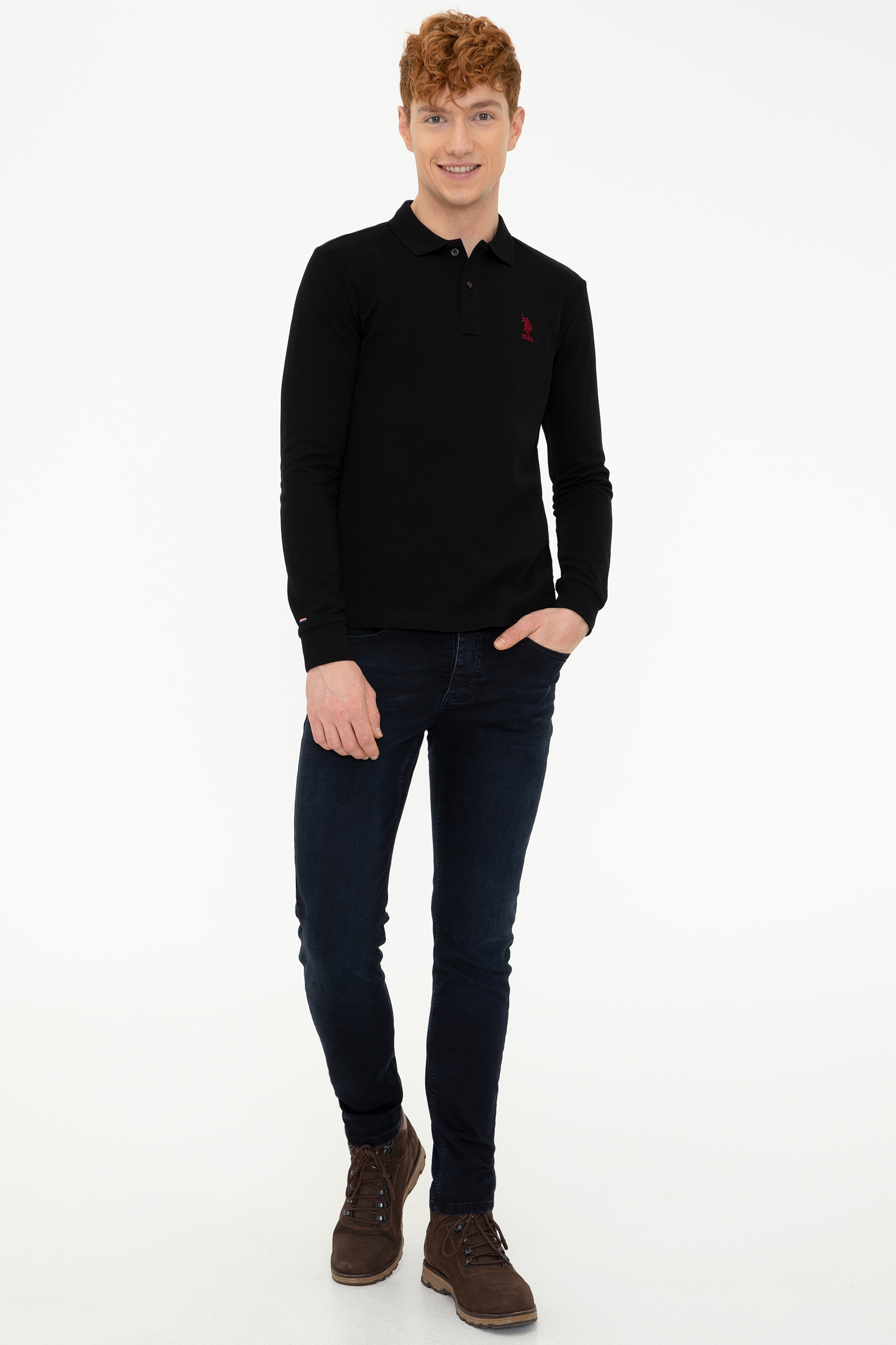 Erkek Siyah Basic Sweatshirt - Image 5