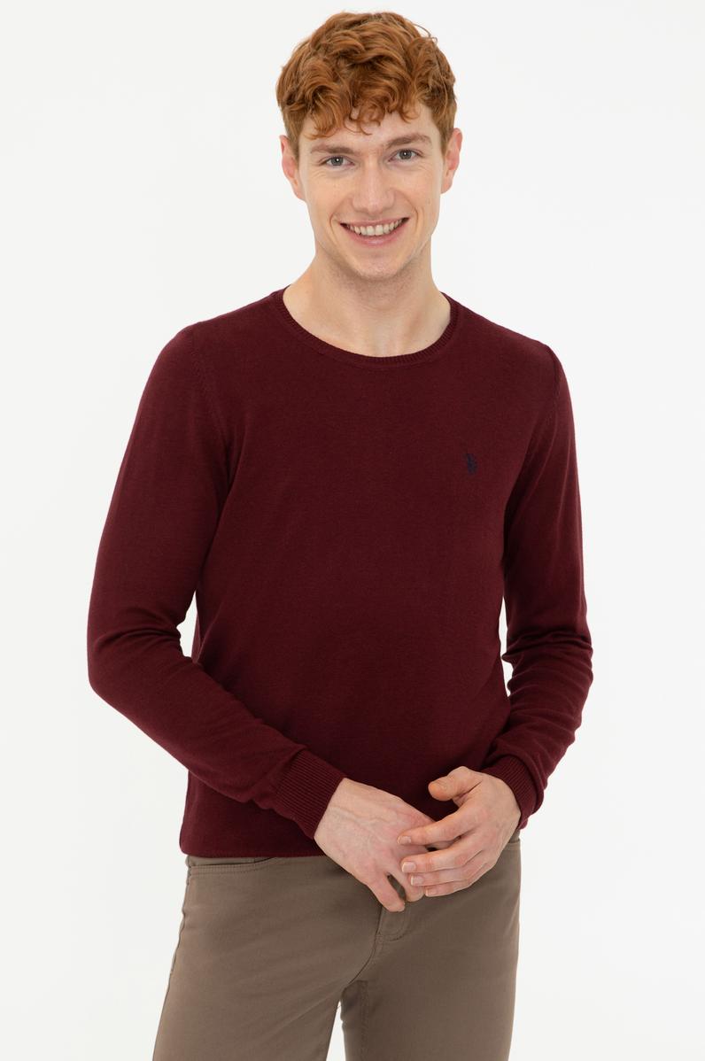 Erkek Bordo Basic Kazak